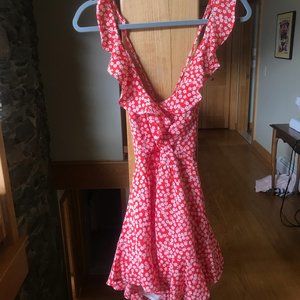 Red Flower Romper